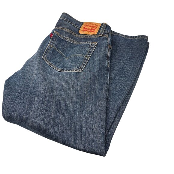 Levis 559 Denim Blue Jeans 36X30 Straight‎ Leg Mid Rise - Picture 1 of 7